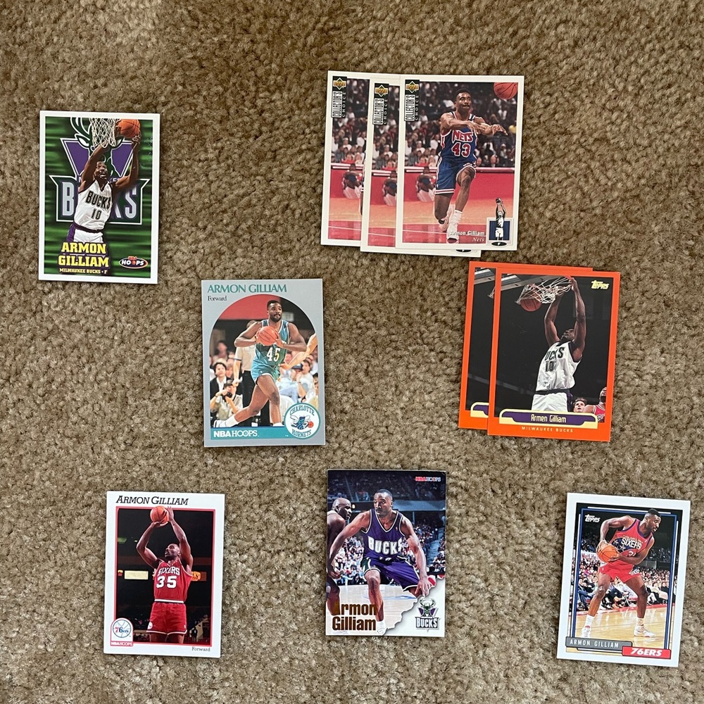 Set of 10 Armon Gilliam basketball cards